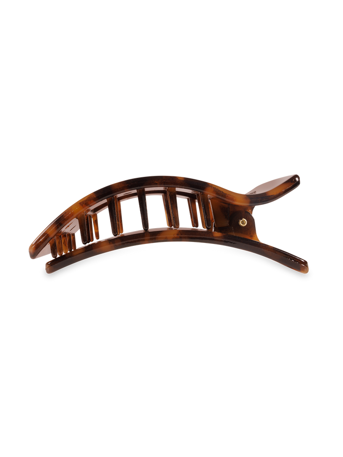 Flat Rectangle Hair Clip | Medium | Tortoise