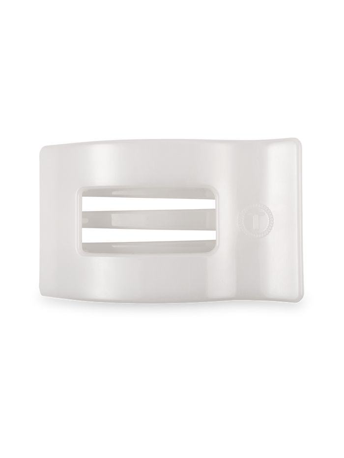 Flat Rectangle Hair Clip | Small | Coconut White
