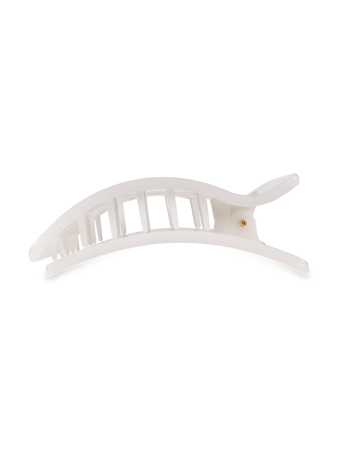 Flat Rectangle Hair Clip | Small | Coconut White