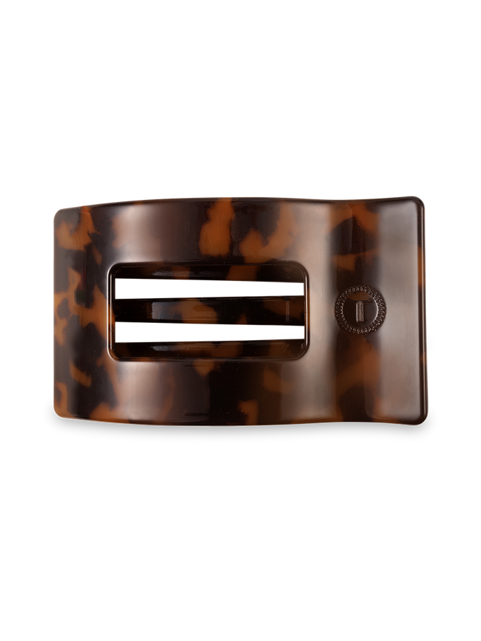 Flat Rectangle Hair Clip | Small | Tortoise