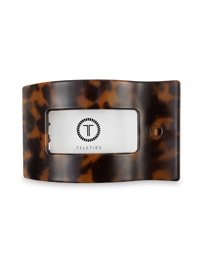 Flat Rectangle Hair Clip | Small | Tortoise