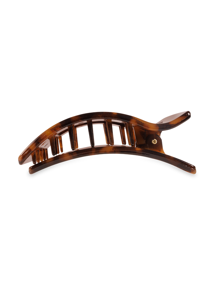 Flat Rectangle Hair Clip | Small | Tortoise