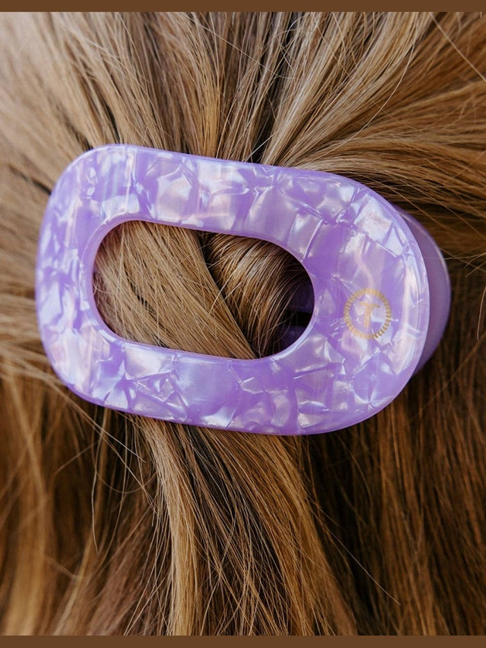 Flat Round Hair Clip | Medium | Lavender Mist