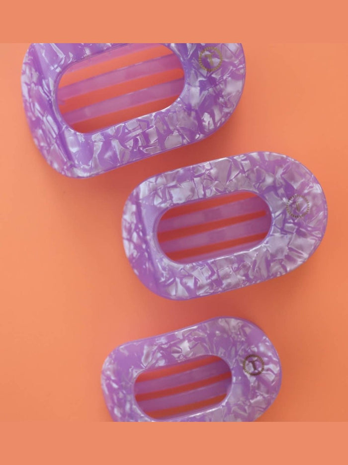 Flat Round Hair Clip | Medium | Lavender Mist