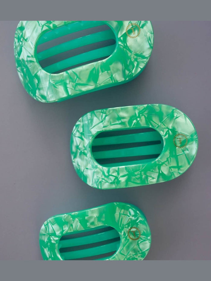 Flat Round Hair Clip | Medium | Spring Splash