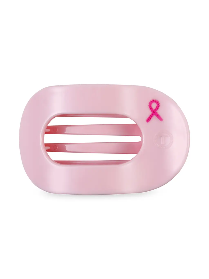 Flat Round Hair Clip | Small | Pink Ribbon Power