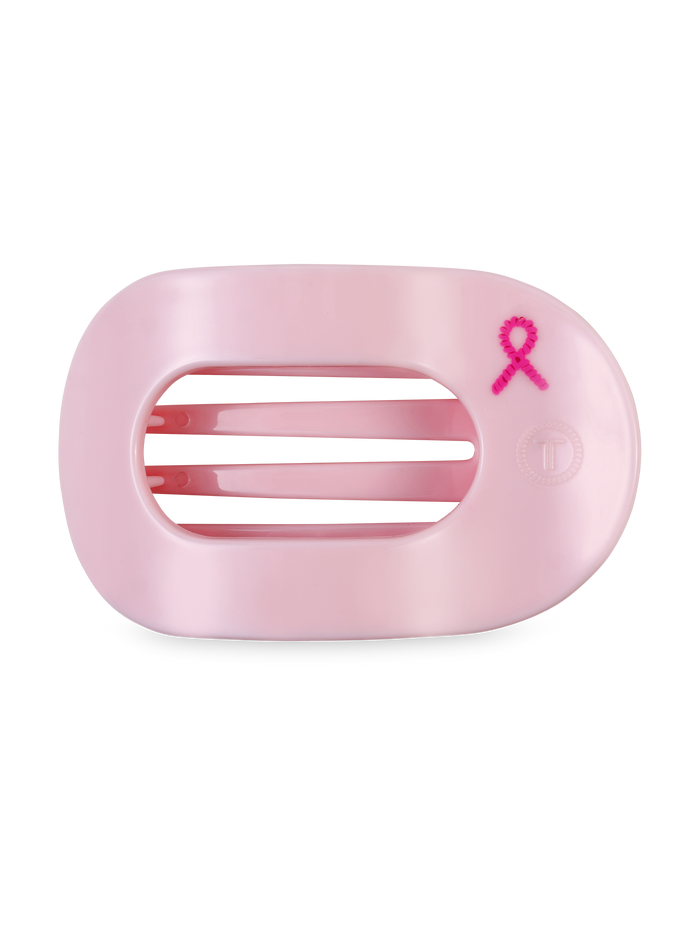 Flat Round Hair Clip | Small | Pink Ribbon Power