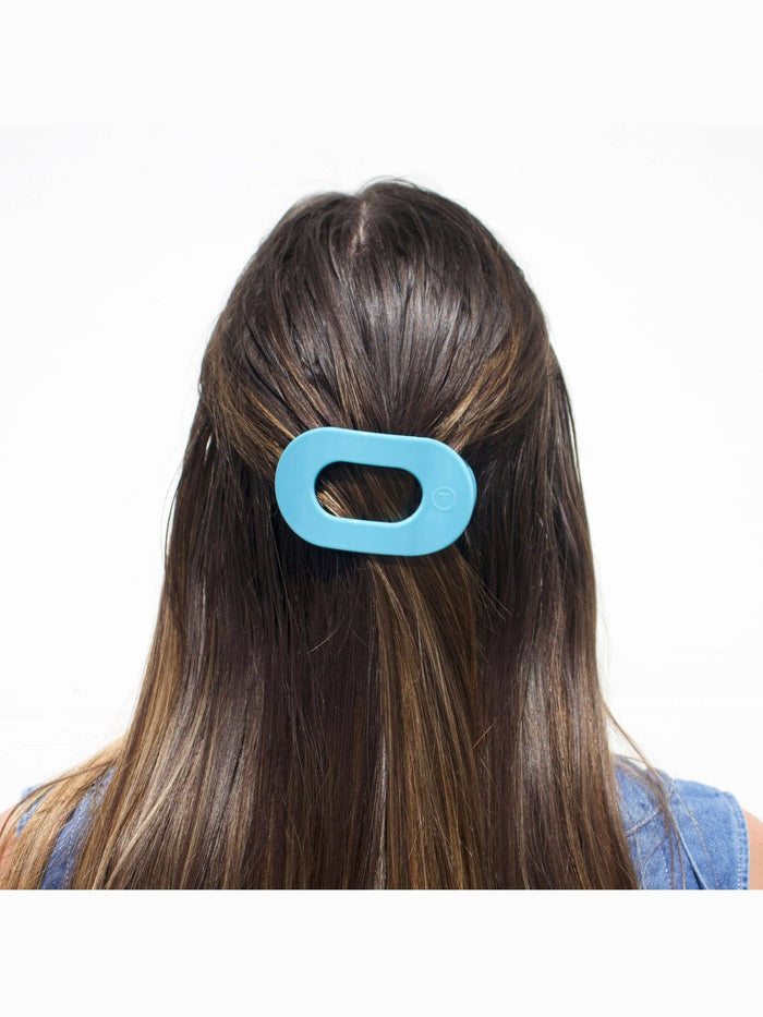 Flat Round Hair Clip | Small | Summer Sky