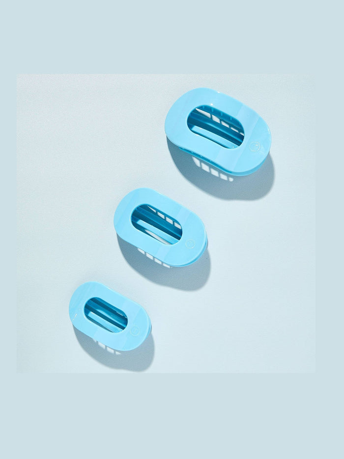Flat Round Hair Clip | Small | Summer Sky