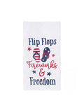 Flip Flops, Fireworks, and Freedom Kitchen Towel