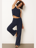Fold Over Waist Beach Pant - Galaxy