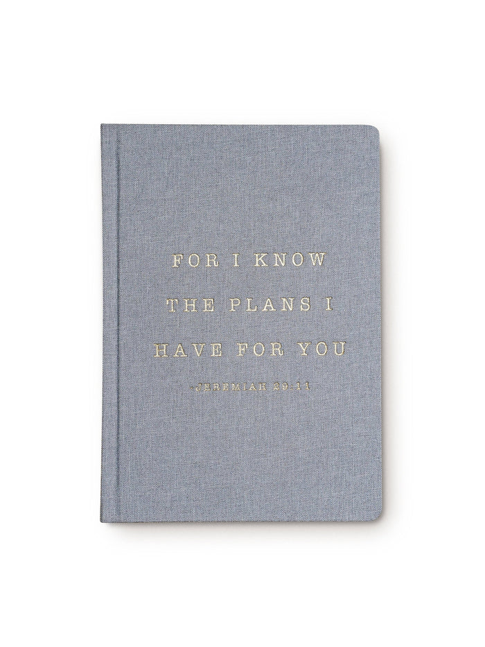 For I Know The Plans Fabric Journal - Home Decor & Gifts