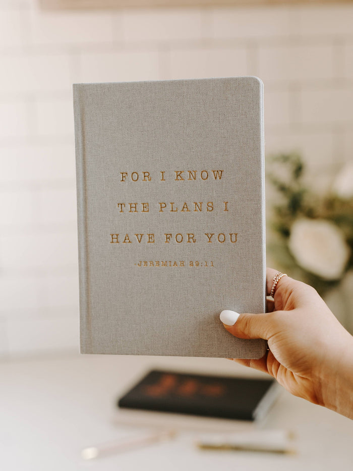 For I Know The Plans Fabric Journal - Home Decor & Gifts