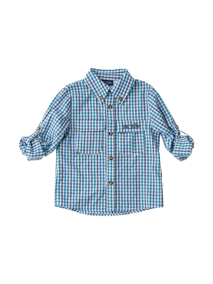 Founders fishing shirt -Adriatic blue