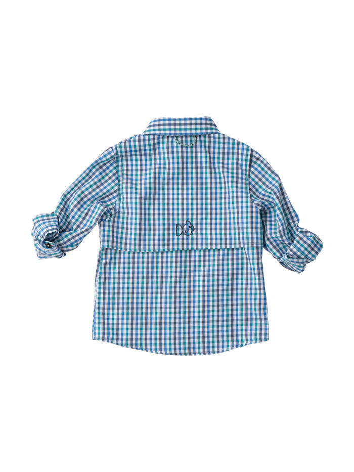Founders fishing shirt -Adriatic blue