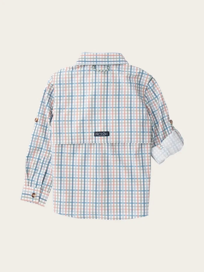 Founders Kids Long Sleeve Fishing Shirt - Plaid