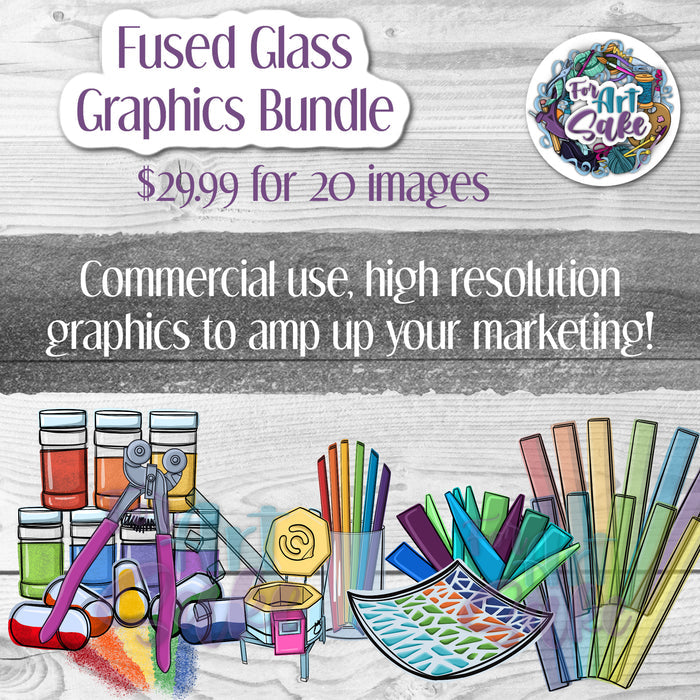 Fused Glass Graphics Bundle- Marketing Images