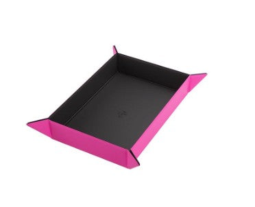Gamegenic: Magnetic Dice Tray: Rectangular Black Pink