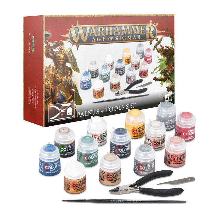 Games Workshop: Warhammer Age of Sigmar: Paint & Tools Set