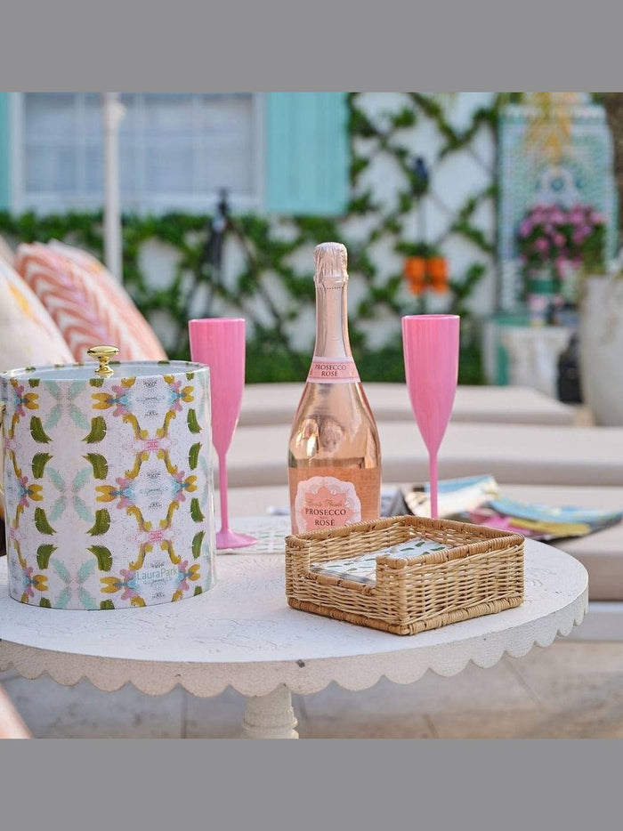 Garden Party Scalloped Acrylic Champagne Flutes, Pink (Set of 4) – SumnerEdit