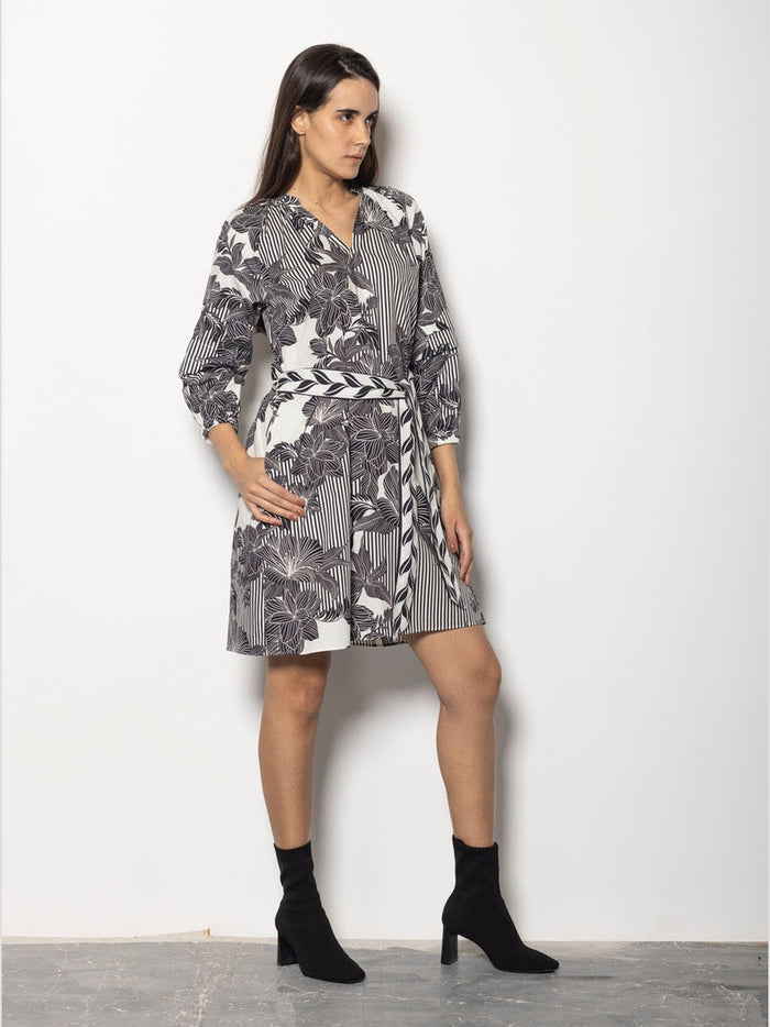 Gia Noir Floral Dress