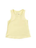 Girls Active Racerback Tank Top - Solid Yellow Pear