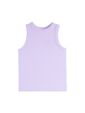 Girls High Neck Ribbed Tank - Lavender
