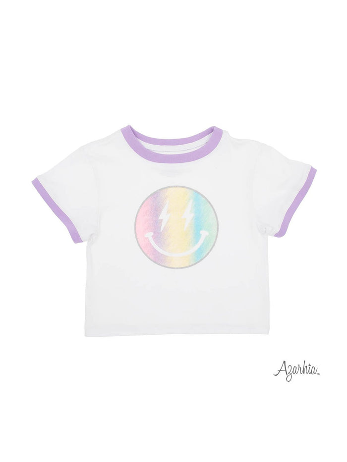 Glitter Pastel Smiley Ringer