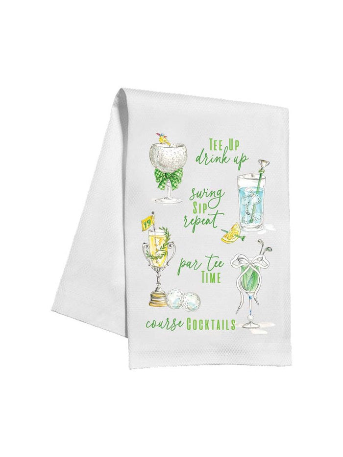 Golf Cocktails Kitchen Towel
