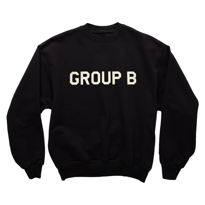 GROUP B APPLIQUE CREWNECK BLACK
