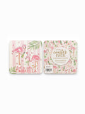 Handpainted Flamingos with Champagne Paper Coaster