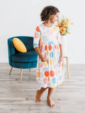 Happy Days 3/4 Sleeve Pocket Twirl Dress
