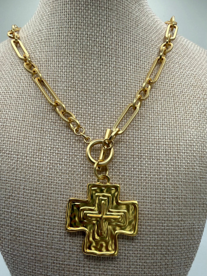 Heirloom Matte Cross Necklace