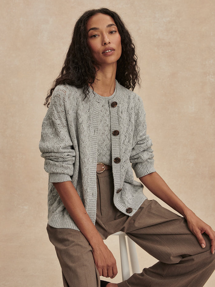 Hossler Knit Cardigan - Grey Melange