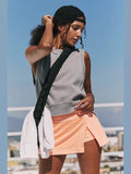 Hot Shot Mini Skort -Pastel Peach