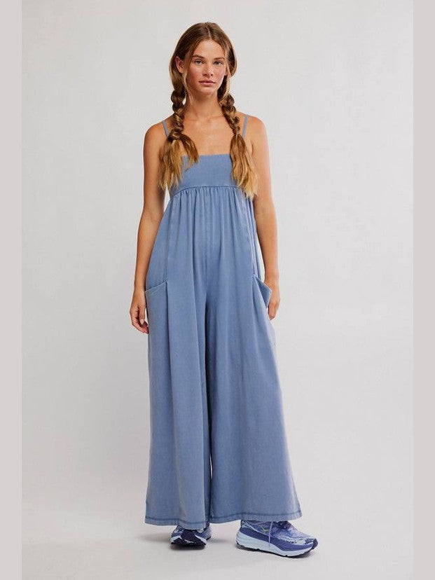 Hot Shot Strappy Onesie - Blue Ash