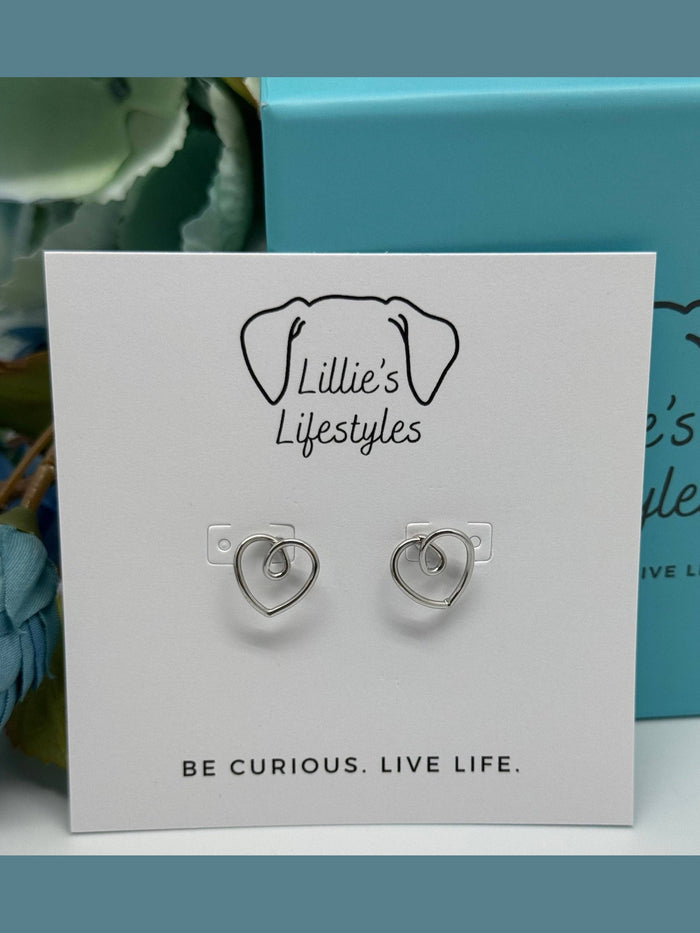 Infinity Heart Stud Earrings