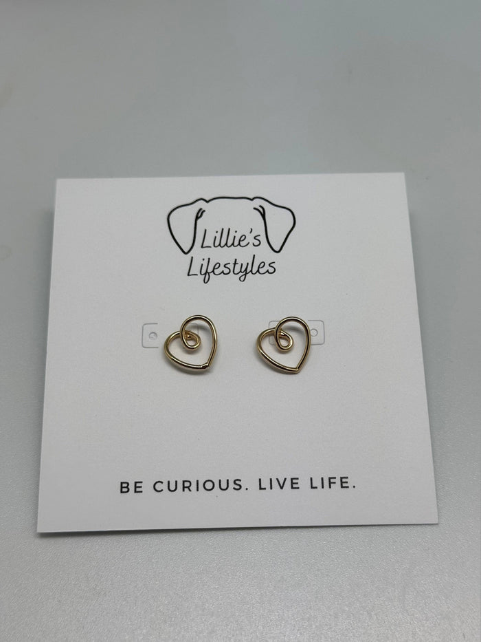 Infinity Heart Stud Earrings