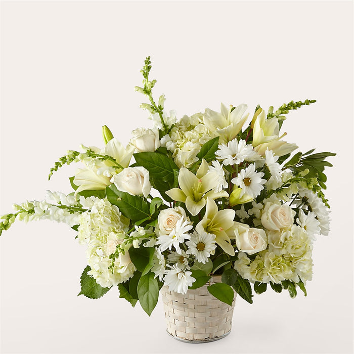 Ivory Elegance Floral Basket – BUEHLER'S FLORAL, Wooster OH