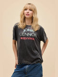 John Lennon Rock n Roll Off Burnout BF Tee