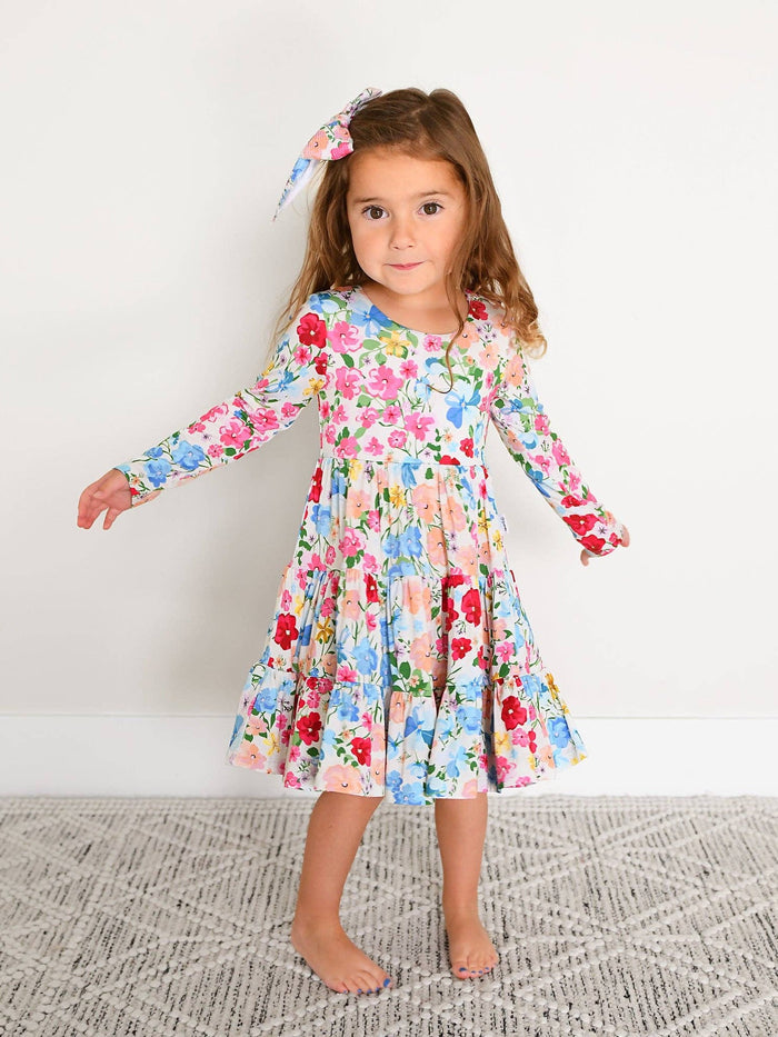 Kaylee SWING DRESS Bamboo Floral Kids Clothing Outfit