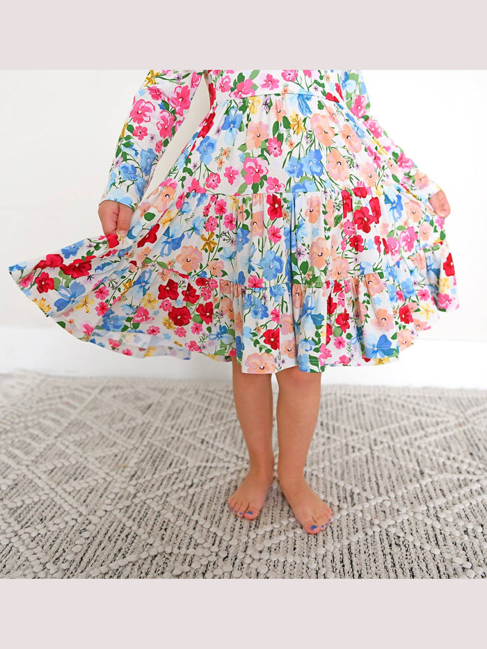 Kaylee SWING DRESS Bamboo Floral Kids Clothing Outfit