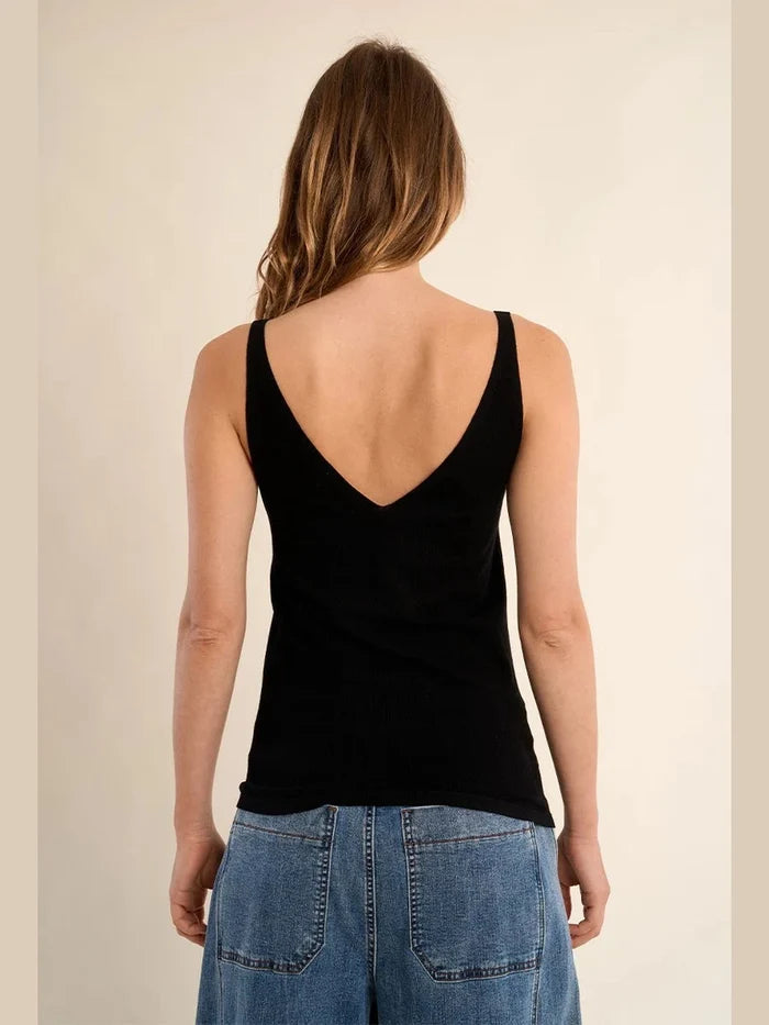 Knitted Tank Top - Black