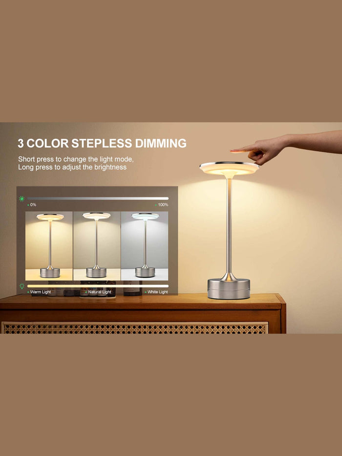 LED Table Lamp – Touch Control, Dimmable, Rechargeable