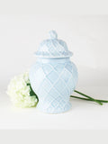 Light Blue Textured Ginger Jar - Small