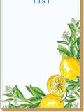 List Handpainted Lemons with Greenery Luxe Large Notepad