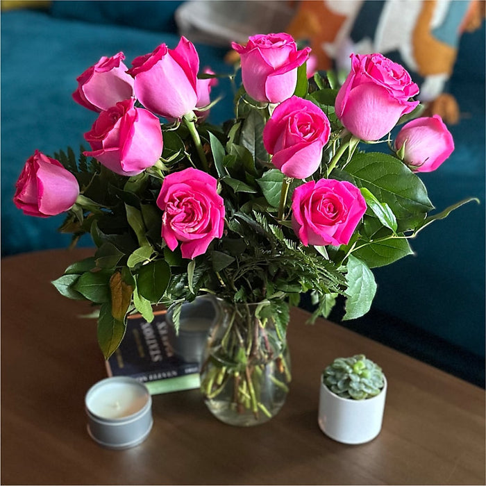 Long Stem Pink Rose Bouquet – BUEHLER'S FLORAL, Wooster OH