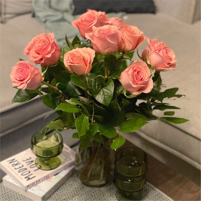 Long Stem Pink Rose Bouquet – BUEHLER'S FLORAL, Wooster OH