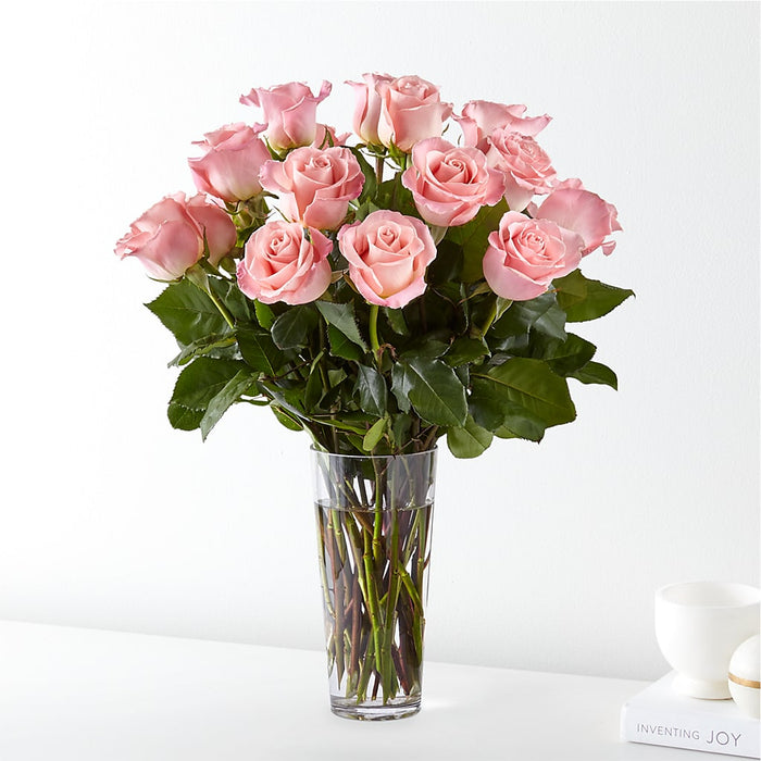Long Stem Pink Rose Bouquet – BUEHLER'S FLORAL, Wooster OH