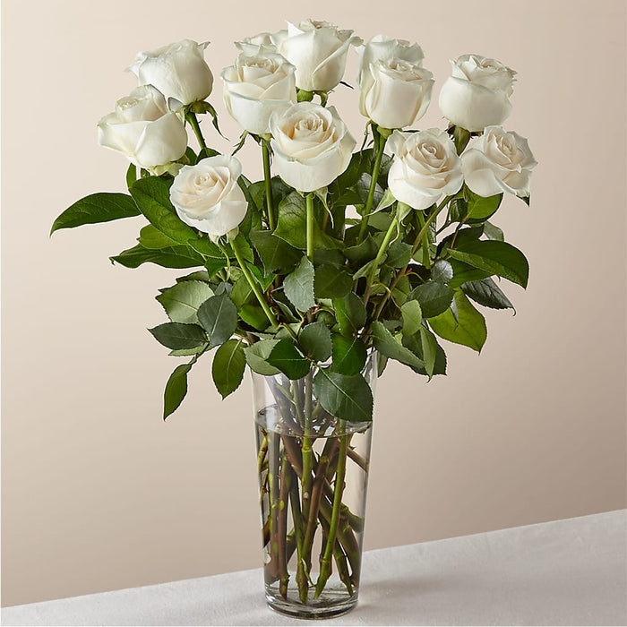Long Stem White Rose Bouquet – BUEHLER'S FLORAL, Wooster OH